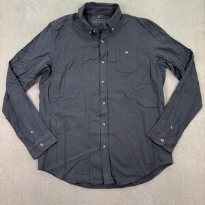 Free Fly Mens XL Button Down Long‎ Sleeve Shirt Charcoal Gray Performance Bamboo